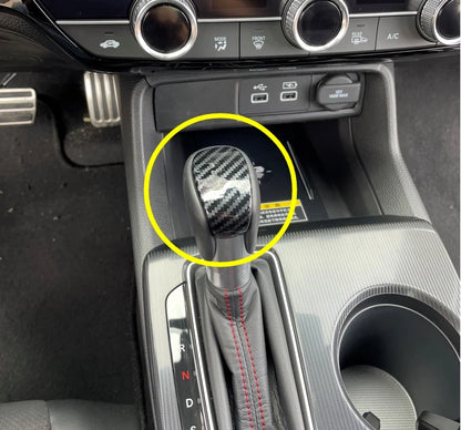 Carbon Fiber Gear Shift Knob Cover Trim for 2022-2023 Honda Civic Sedan