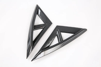 Front Fog Light Lamp Lid Carbon Fiber Cover Trim for Hyundai Elantra (2021-2024)