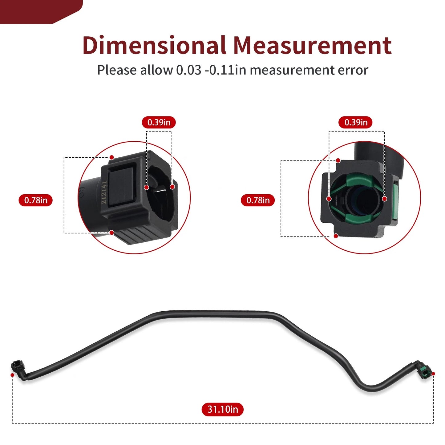 Fuel Line for Polaris Ranger 900/1000 XP EPS Crew High Performance Black