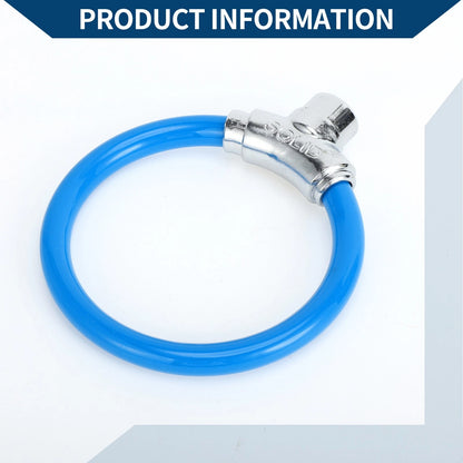 Portable 46cm Anti-Theft Cable Bike Lock for Bicycle - Blue