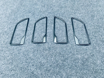 Inner Steel Door Handle Carbon Fiber Cover Trim for 2020-2023 Toyota Highlander (2020-2023)