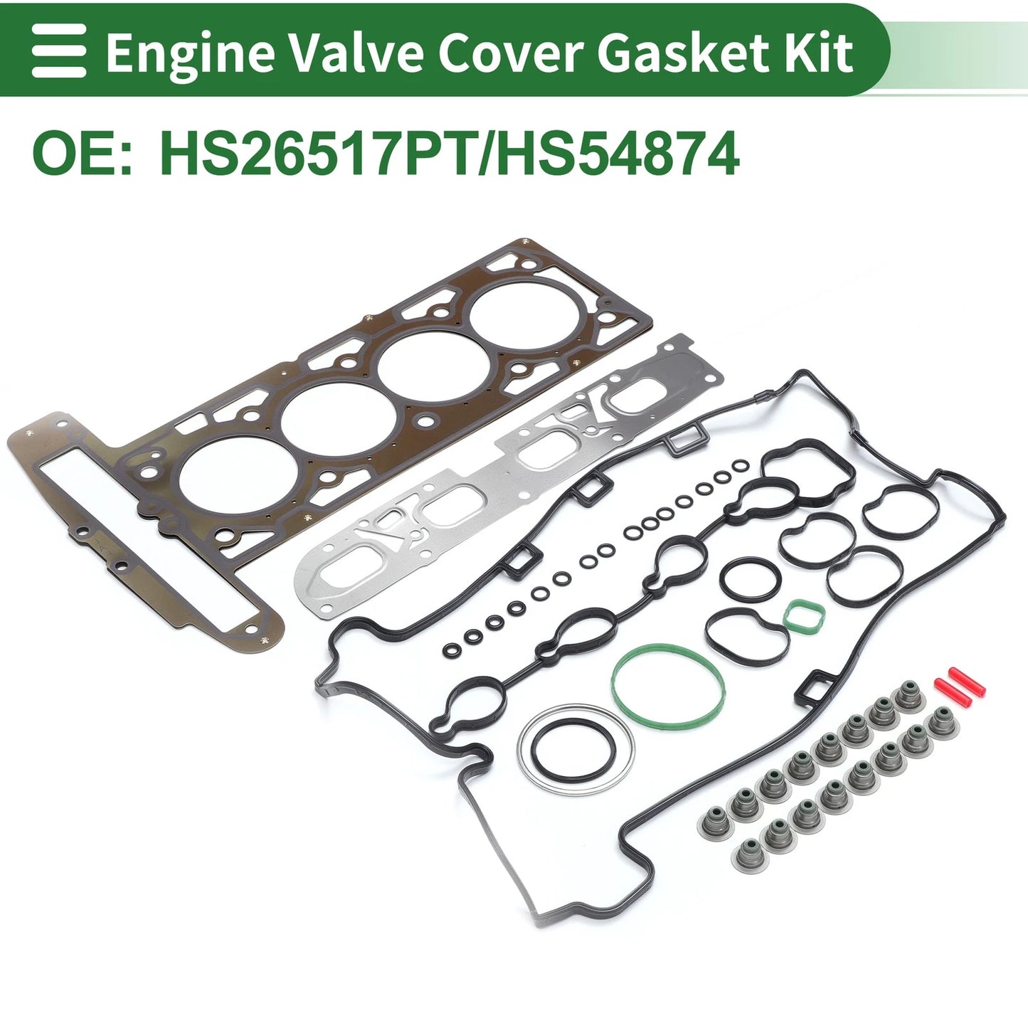 1 Set Engine Valve Cover Gasket Kit for GMC Terrain 2.4L (2010-2013)
