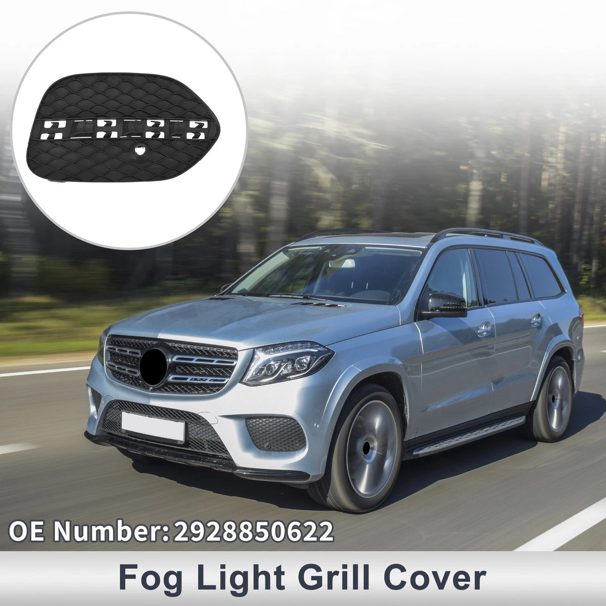 Front Right Fog Light Grill for Mercedes-Benz GLE350 (2016-2023) Black