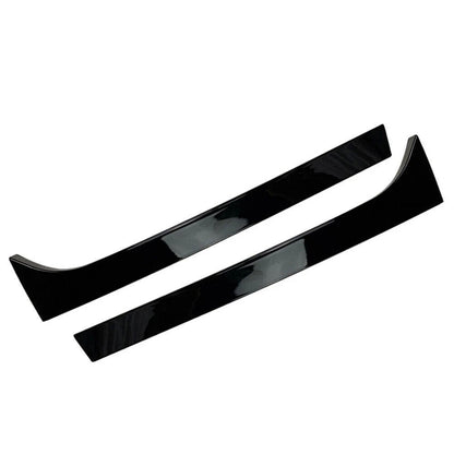 2 x Glossy Black Rear Window Spoiler Trim Covers for Skoda Superb (2008-2015)