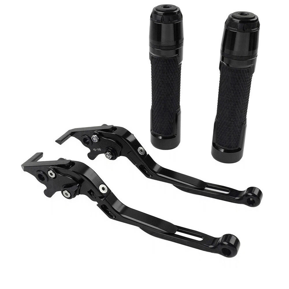 Black Brake Clutch Lever Handlebar Grip Set for Yamaha XMAX 125 250 300 400