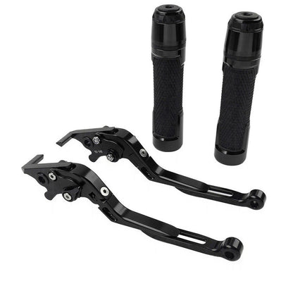 Black Brake Clutch Lever Handlebar Grip Set for Yamaha XMAX 125 250 300 400
