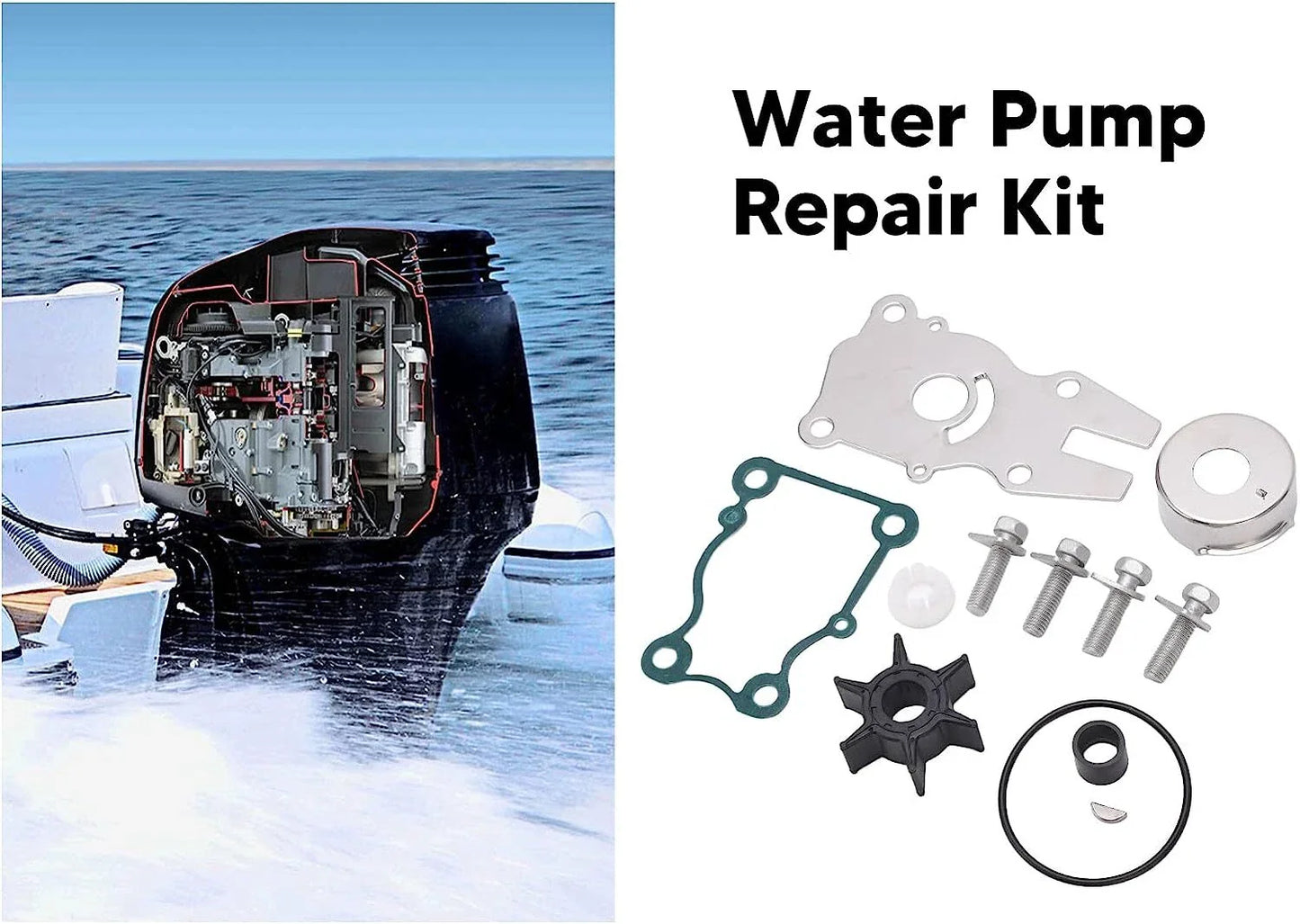 Yamaha Water Pump Impeller Kit for 30/40HP F30/F40A Outboard 2000-2023
