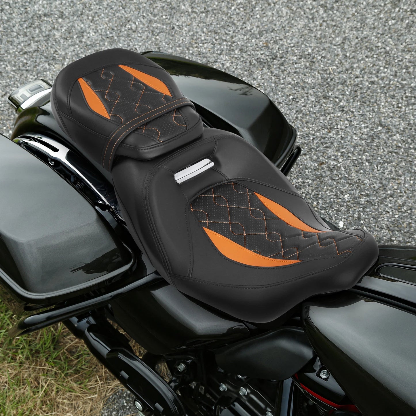 Driver Passenger Gel Seat for Harley Touring CVO Road Street Glide (2009-2023)