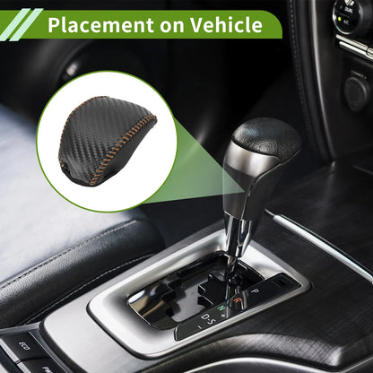 Black Carbon Fiber Gear Shift Knob Cover for Toyota RAV4 (2019-2024)