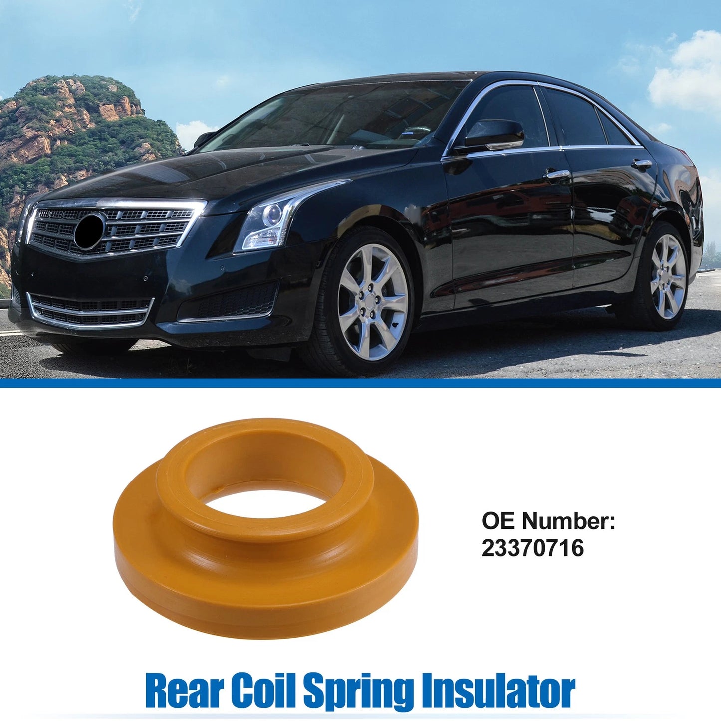 1 x Rear Coil Spring Insulator for GMC Acadia (2022 - 2023) Yellow