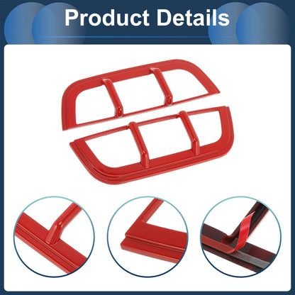 Headlight Trim Bezels for Ford Bronco (Red) - 2 x Front Left & Right