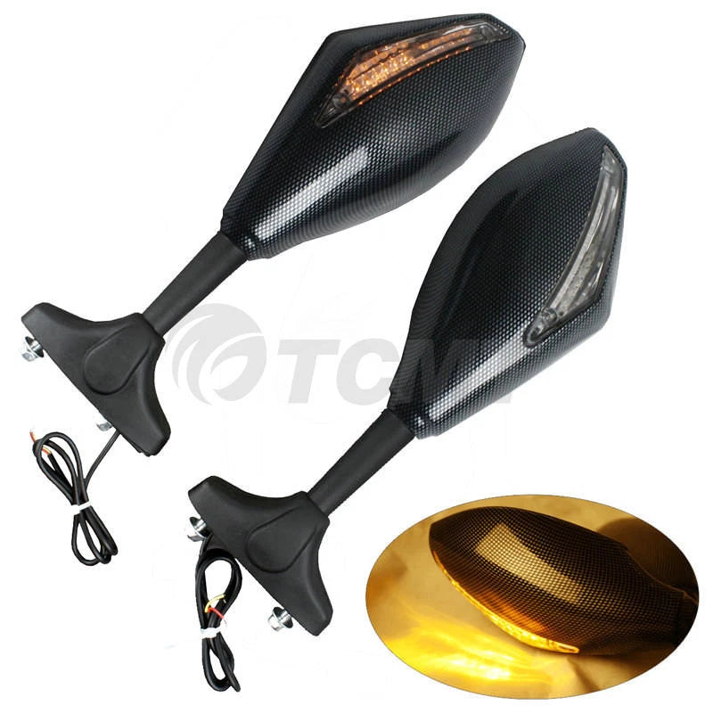 LED Turn Signal Mirrors for Kawasaki Ninja ZX-6R ZX-10R (2004 - 2011)