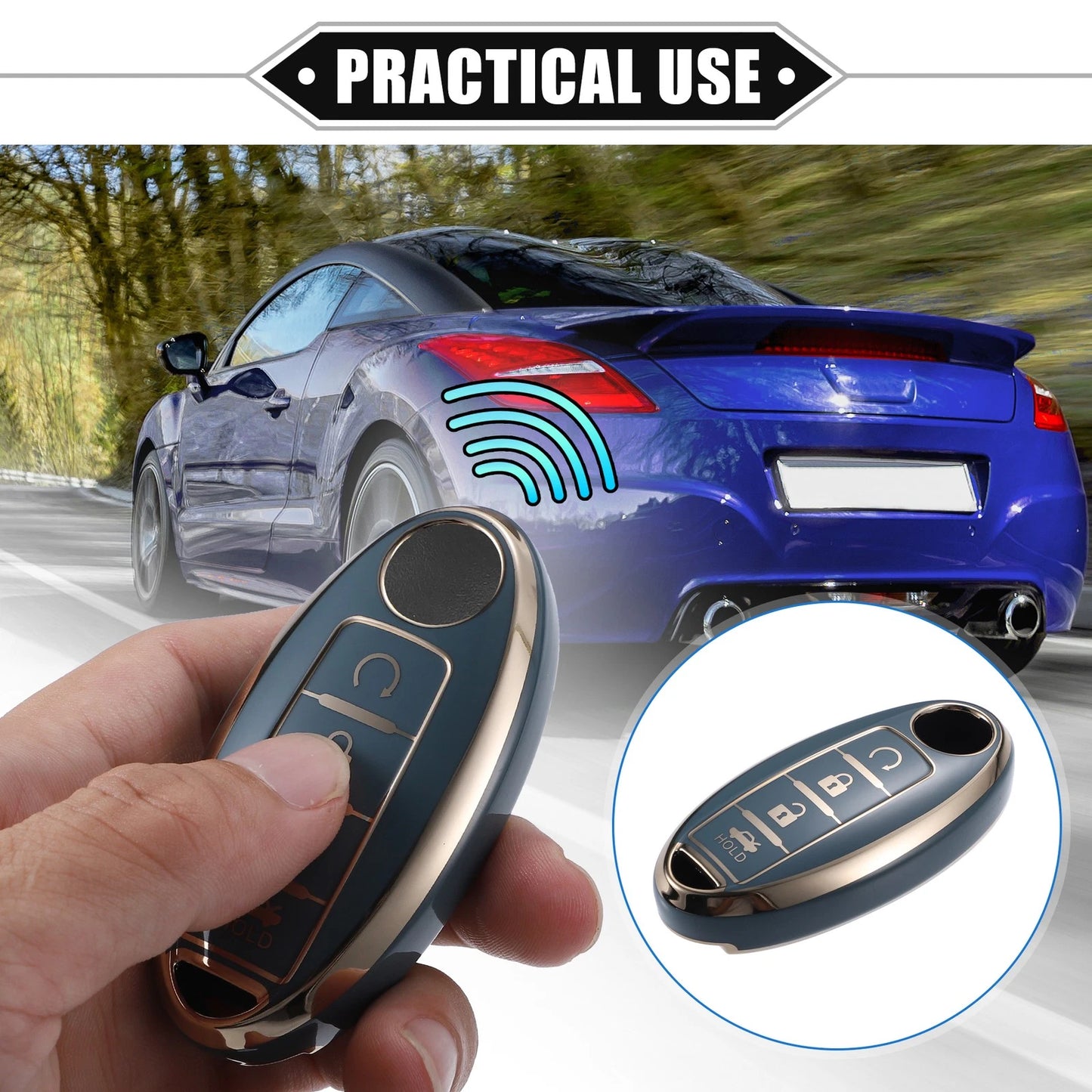 4 Button Fob Shell Cover Case for Nissan Altima Armada