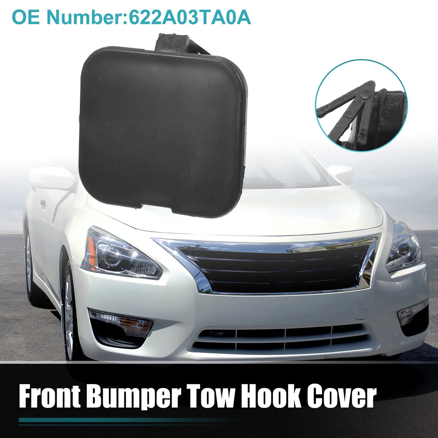 Front Right Bumper Tow Hook Cover for Nissan Altima (2013-2016)