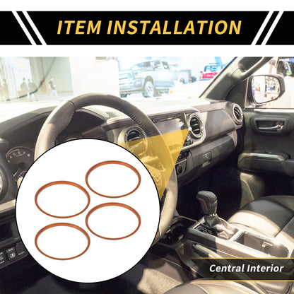 AC Vent Dashboard Decoration Rings 4 Pcs for Toyota Tacoma (2016–2021)