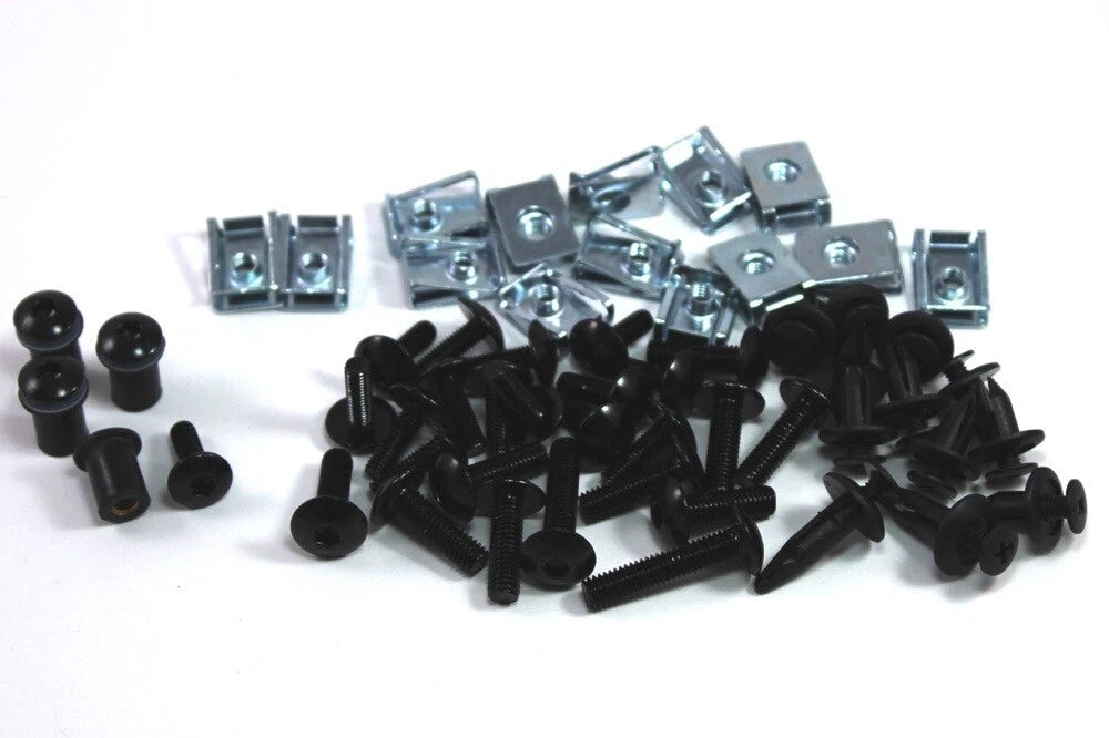 Aluminium Black fairing & windshield bolts clip for Yamaha YZF R6 (2008–2016)