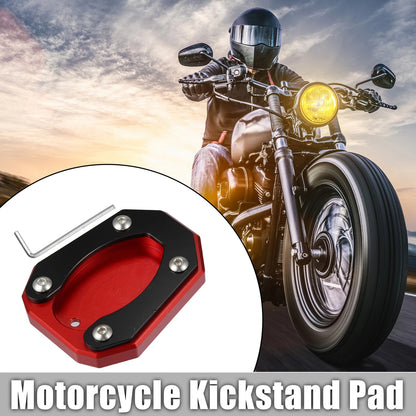 Set Kickstand Side Stand Plate Pad Red for Kawasaki Zx4rr (2023–2023)