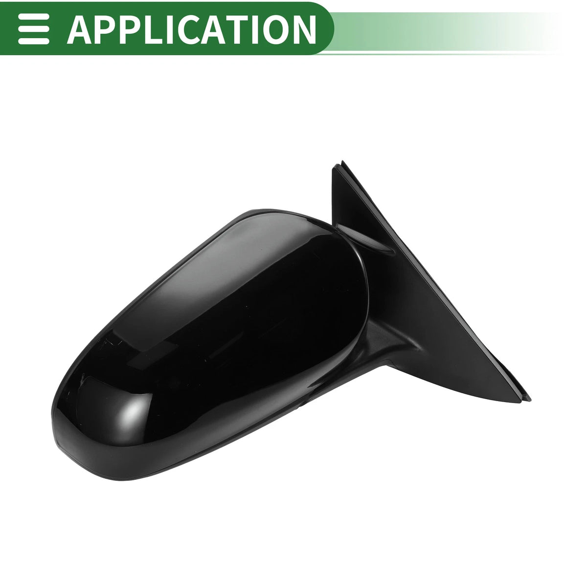Right Door Mirror / Manual Folding Gloss Black for Toyota Camry