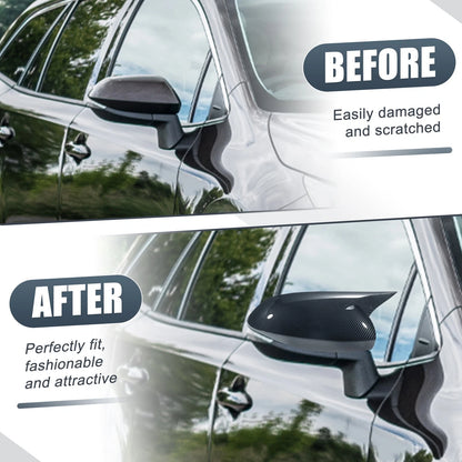 2 x Rearview Mirror Covers Overlay Carbon Fiber Pattern for Toyota Corolla