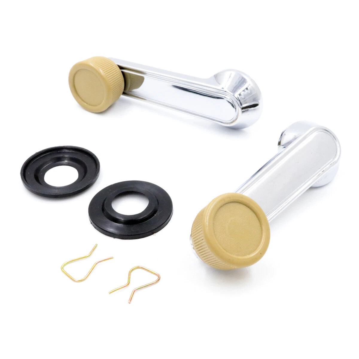 Beige Crank Door Handle x2 for Toyota Corolla KE20 KE25 KE30 KE35 1970-1981