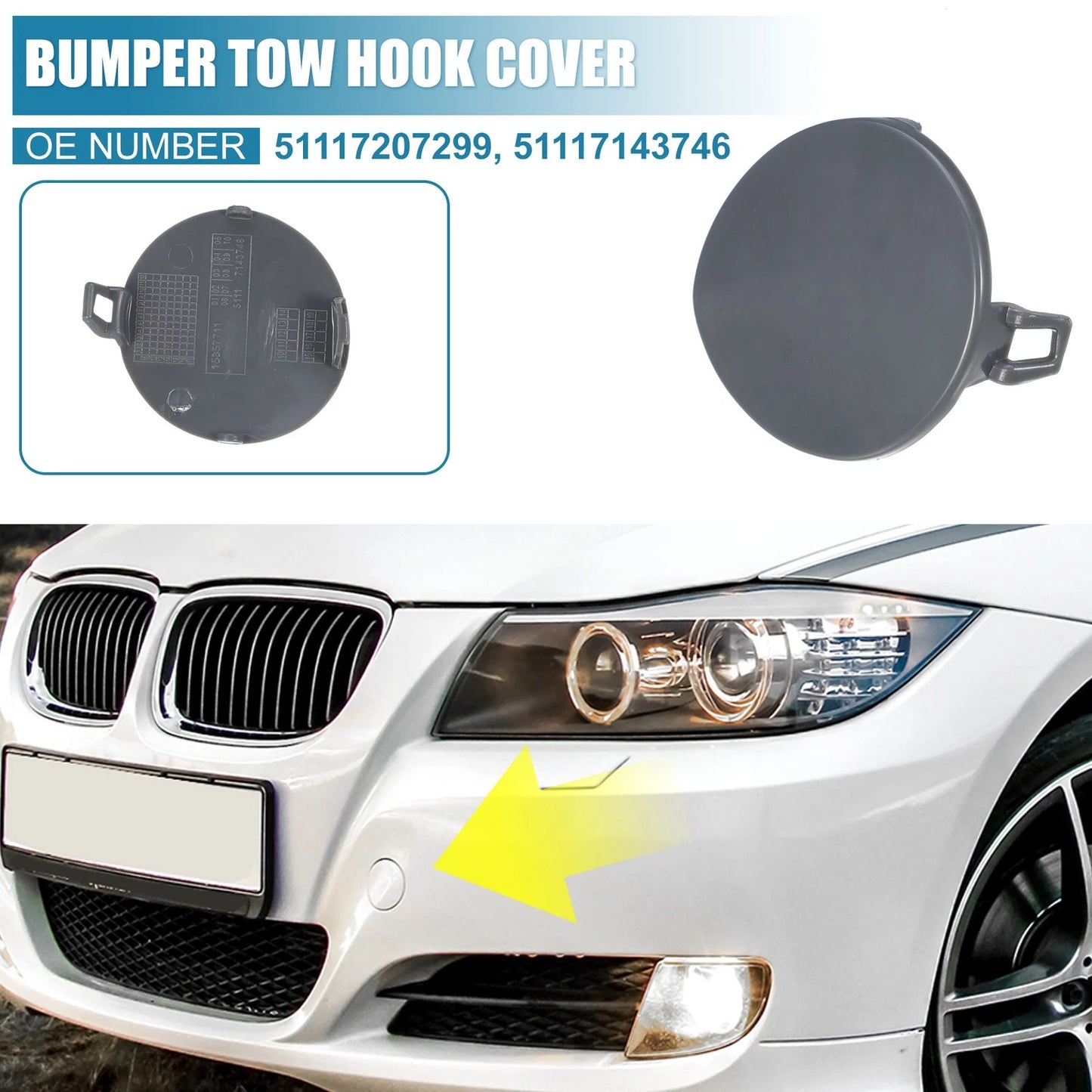 Front Bumper Tow Hook Cover for BMW (2006-2013)
