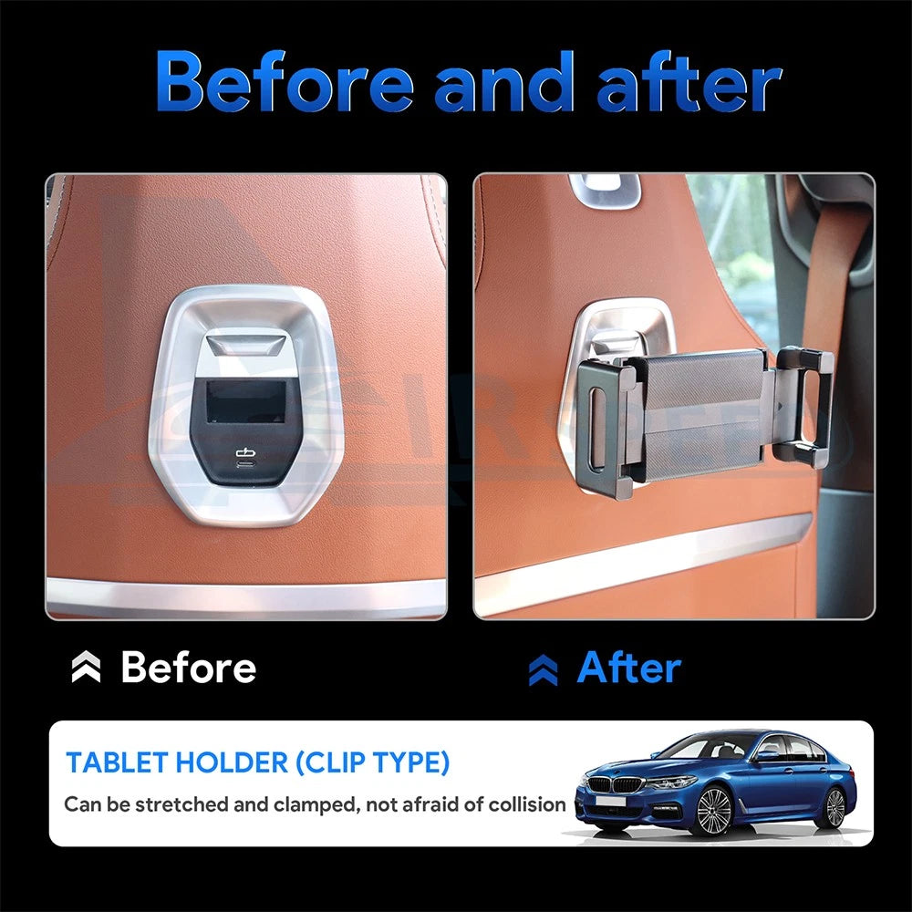 Phone/Tablet Holder Bracket Clip On Car Seat Back for BMW All Series