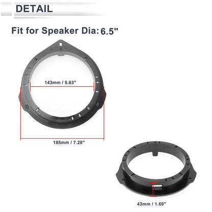 6.5" Tweeter Speaker Spacer Adaptor  for Ford