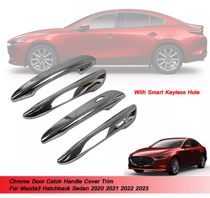 Door Catch Handle Cover Trim Chrome for Mazda3 (2020-2023)