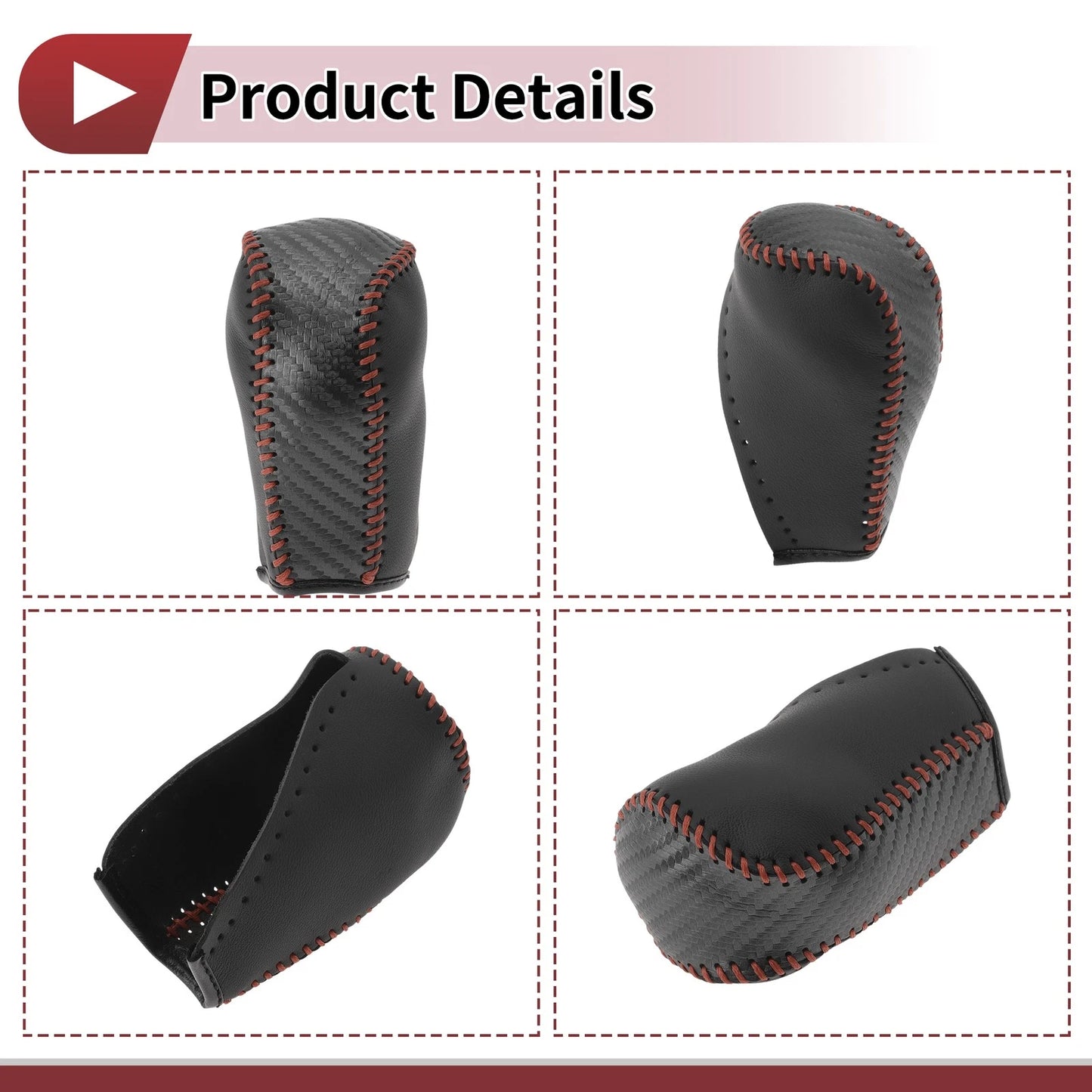 Brown Faux Leather Gear Shift Knob Cover for Toyota Corolla (2014-2018)