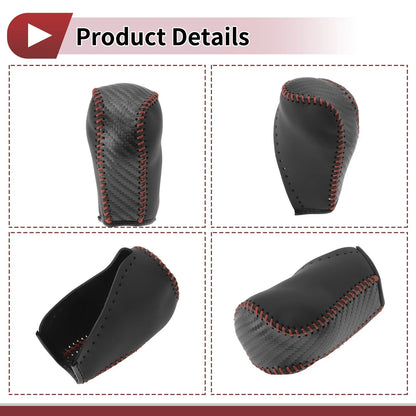 Brown Faux Leather Gear Shift Knob Cover for Toyota Corolla (2014-2018)