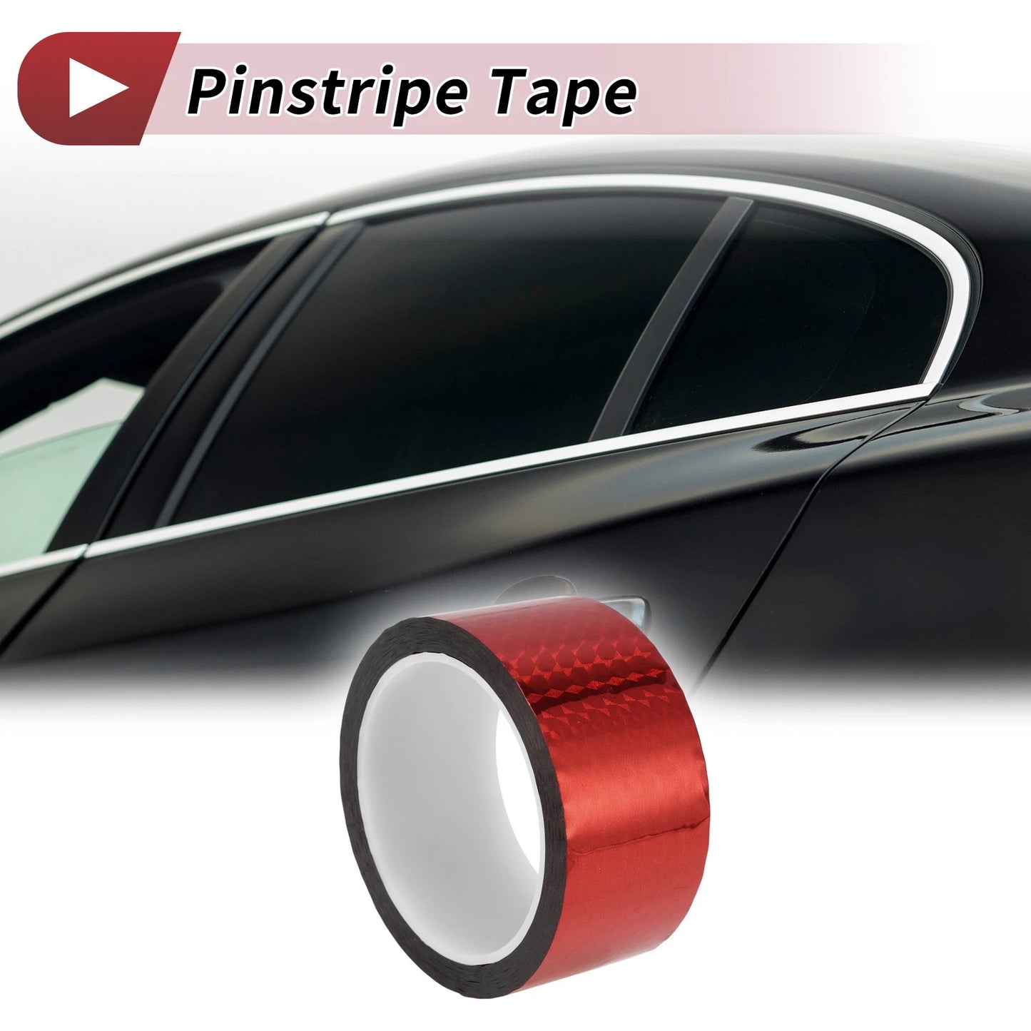 Pinstripe Tape 45mmx50m for Car, Motorcycle and Boat Laser Red 1 Pcs