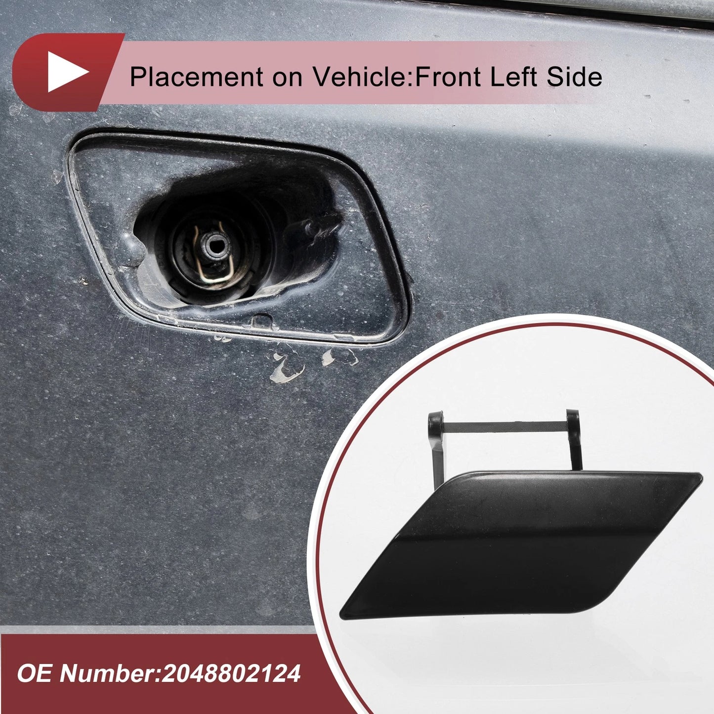 Front Left Washer Nozzle Cover for Mercedes-Benz C350 (2008-2014)