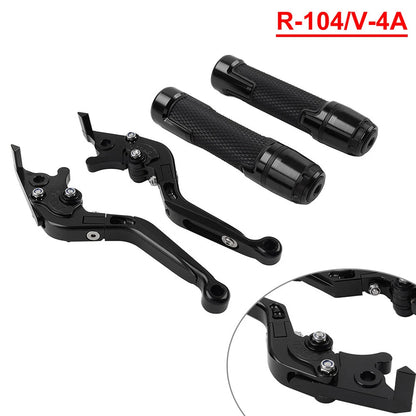 Black Extendable Brake Clutch Lever Grip Set for Yamaha YZF R1 R6