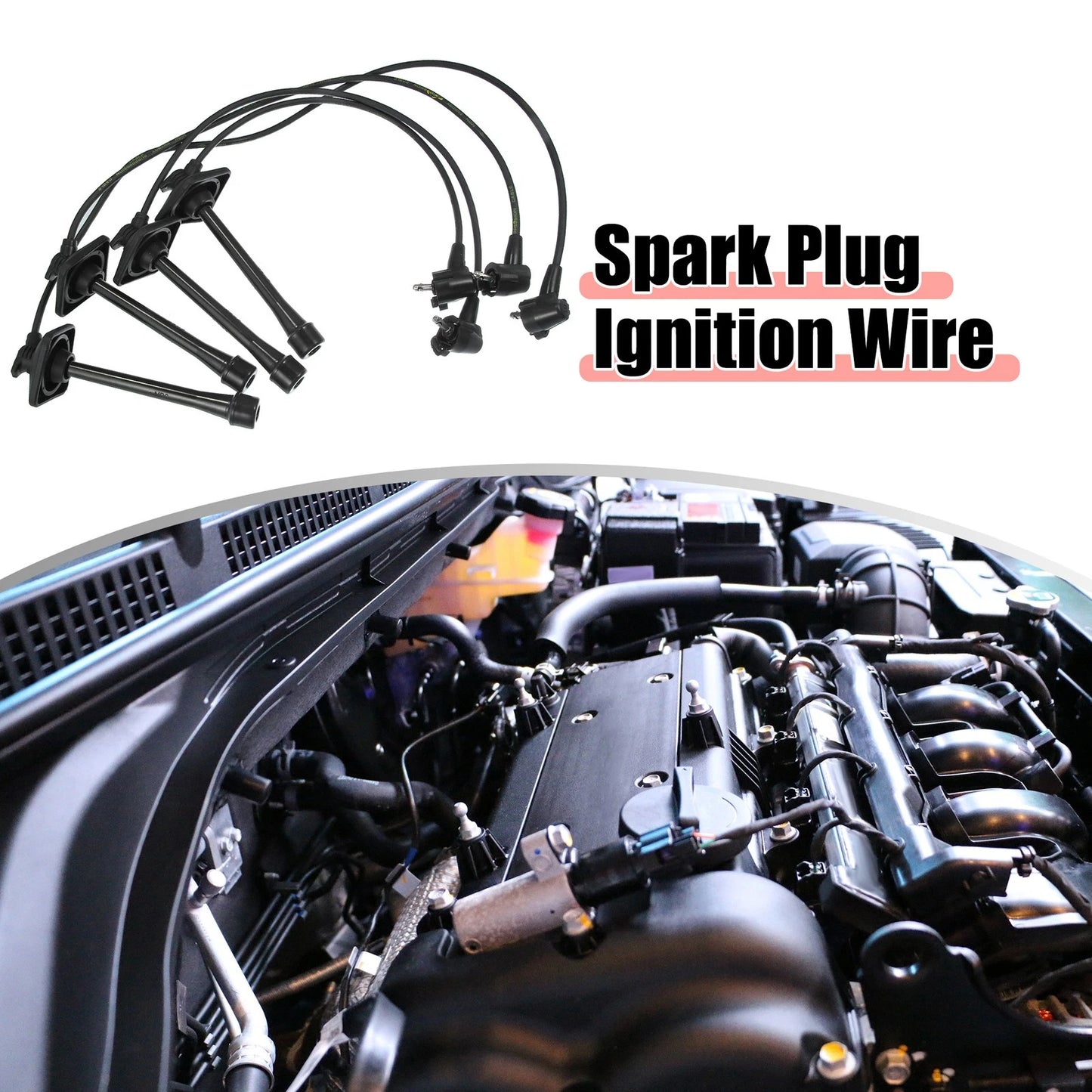 4pcs Spark Plug Ignition Wires for Toyota Camry DLX, LE, XLE 2.2L L4 (1992-1996)