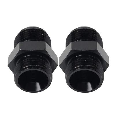Black Aluminum AN10 Flare to 8AN ORB Male Fitting Adapter w/ O-Rings