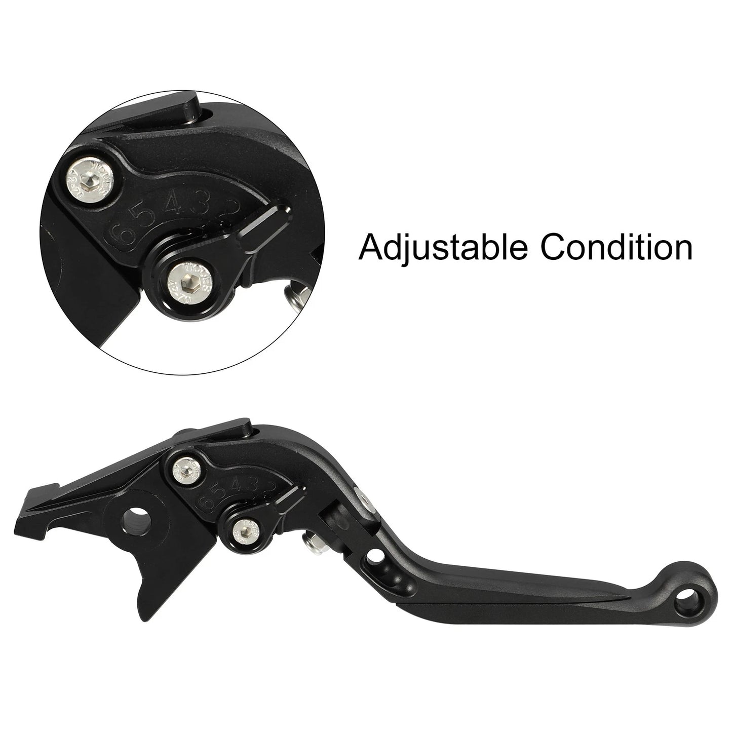 Folding Brake Clutch Levers 1 Pair for Honda 250 (2017-2021) Black