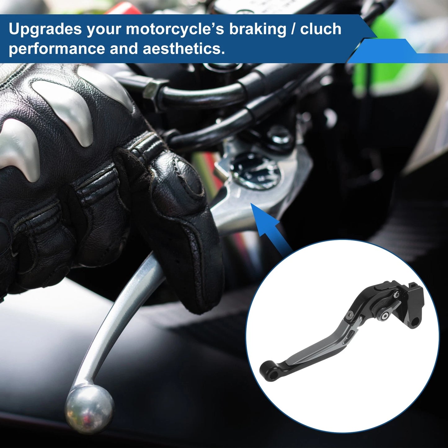 1x Adjustable Short Long Brake Clutch Lever for Kawasaki Z1000SX (2017–2020)