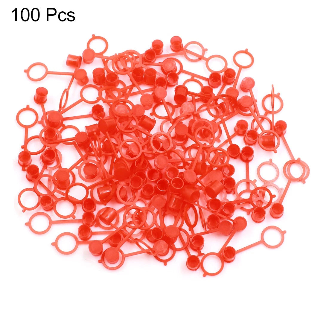 M10 Red Plastic Nipple Grease Fitting Dust Cap Cover 100pcs for Motorcycle Car