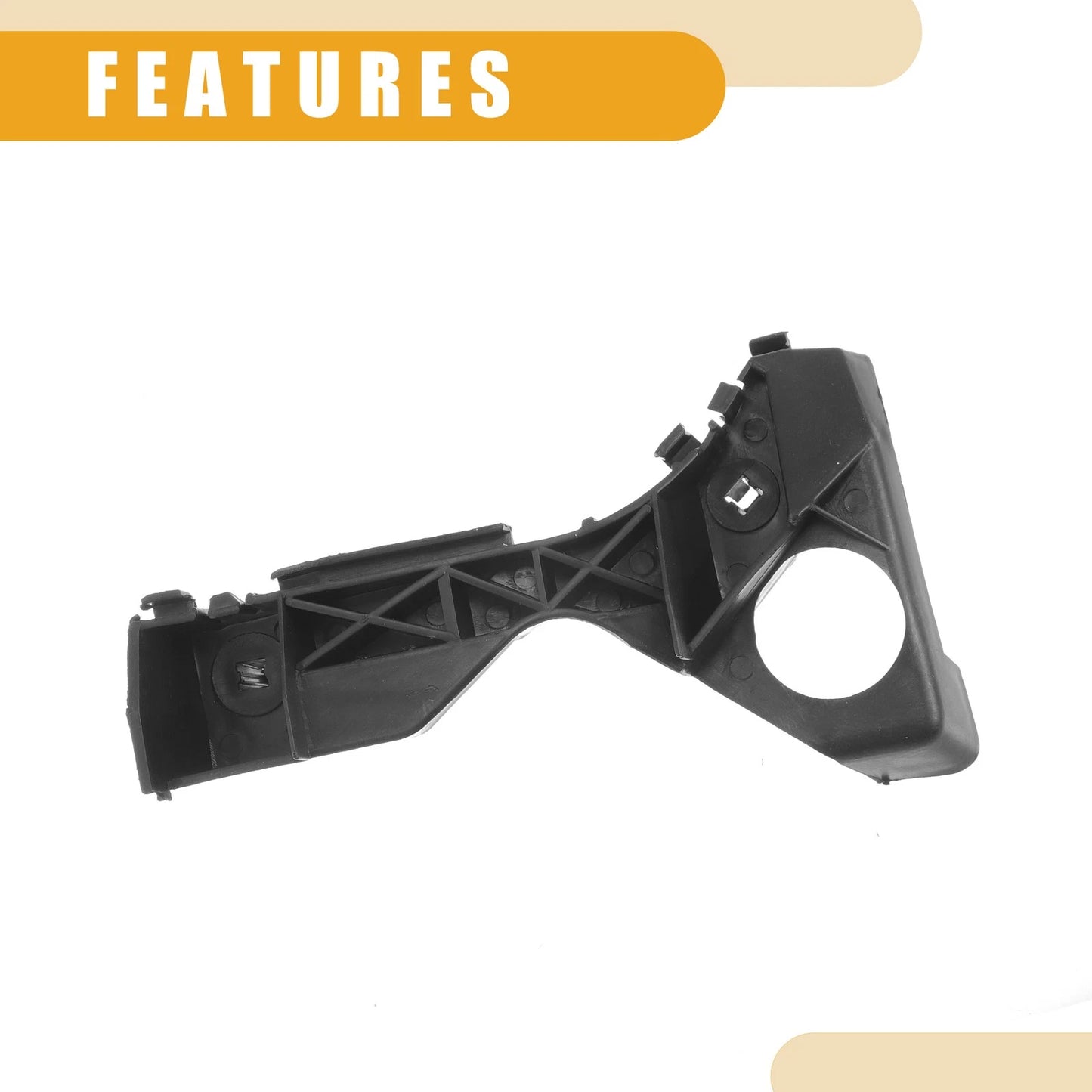 RH Front Bumper Support Bracket for Toyota Corolla (2003-2007) 1 Pc Black