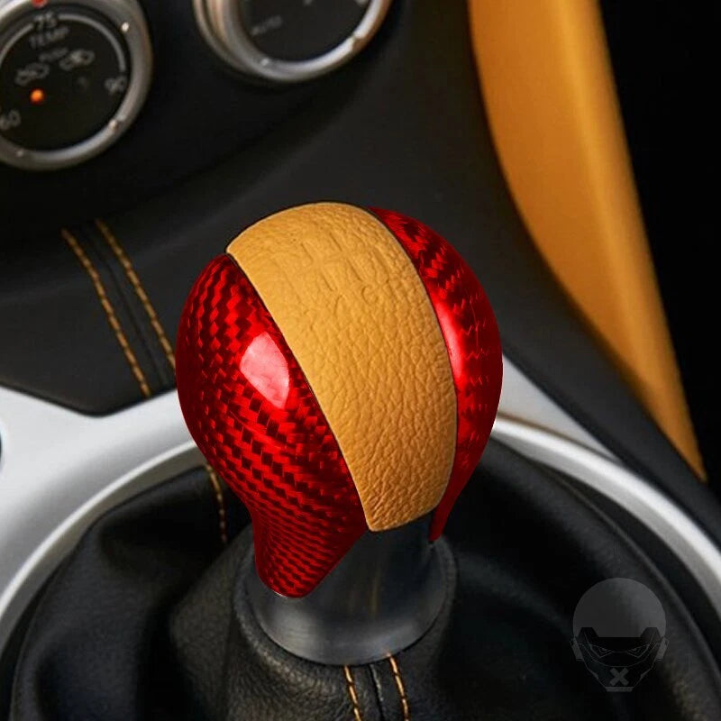 Red Real Carbon Fiber Gear Shift Knob Cover Trim for NISSAN 370z 2009-2018