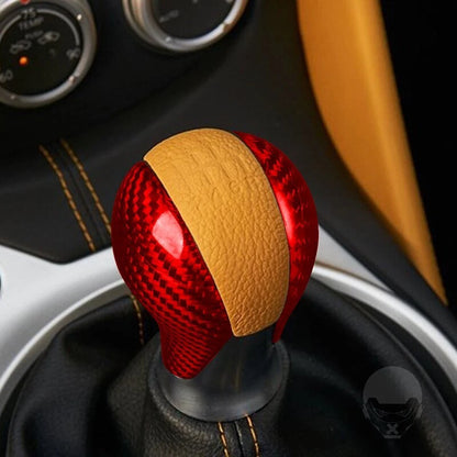 Red Real Carbon Fiber Gear Shift Knob Cover Trim for NISSAN 370z 2009-2018