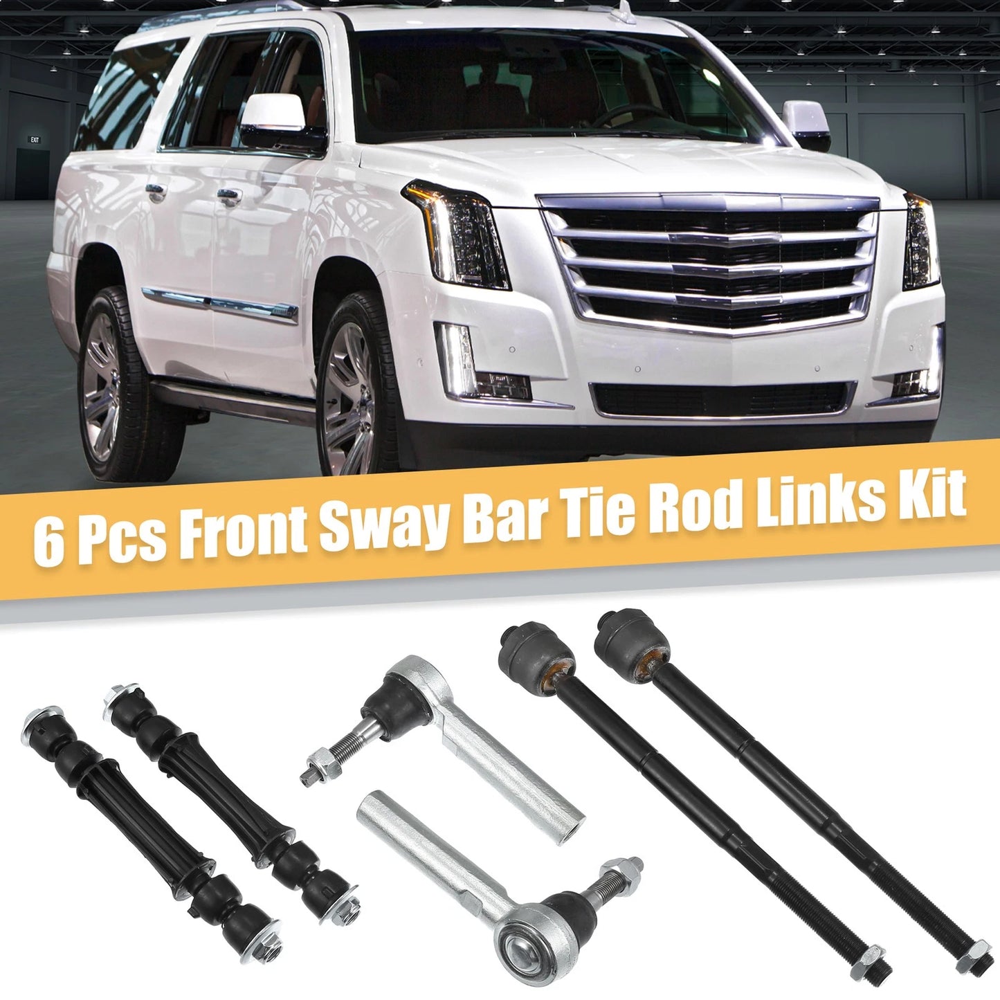 6 x Tie Rod Sway Bars Inner Outer for Cadillac Escalade (2015 - 2019)