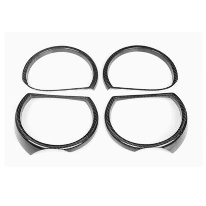 Carbon Fiber Headlight Ring Cover Trim for Dodge Challenger SRT 2015-2023