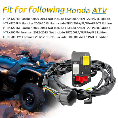 Left Handlebar Kill Switch Headlight for Honda Rancher 420 (2009–2013)