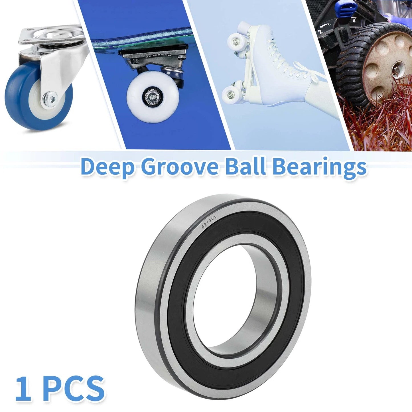 6213VV / 65x120x23mm / Deep Groove Ball Bearings for Scooter Skateboard Wheel