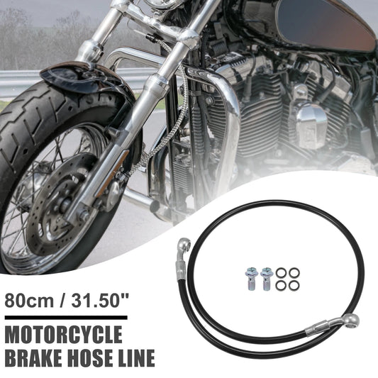 Brake Hose / 80cm / Hydraulic Brake Line Oil Hose Black for Motorcycle