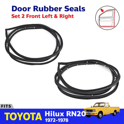Weatherstrip Rubber Door Seal LH+RH Fits Toyota Hilux RN20 RN25 2D Pickup 1972-7