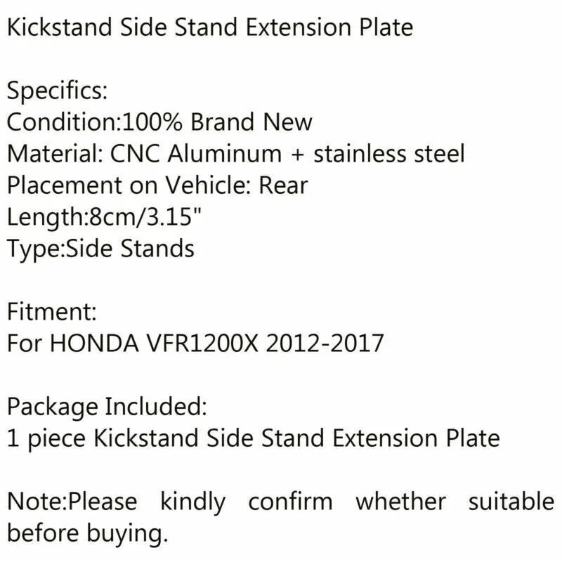 Side Stand Extension for Honda VFR1200X (2012-2017)