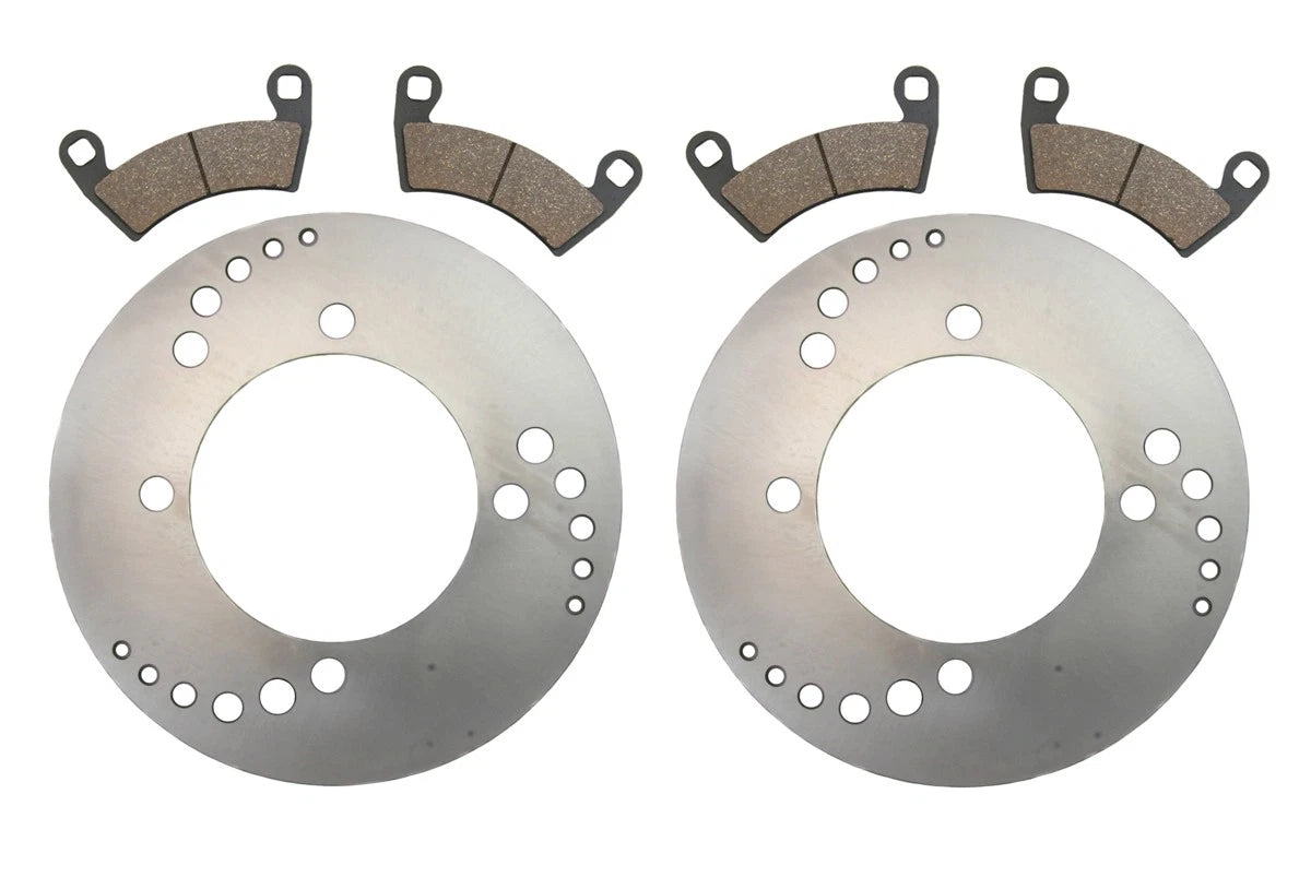 Front Disc Brake Rotors & Pads for Polaris RZR-4 800/900 & Ranger Crew 800/900