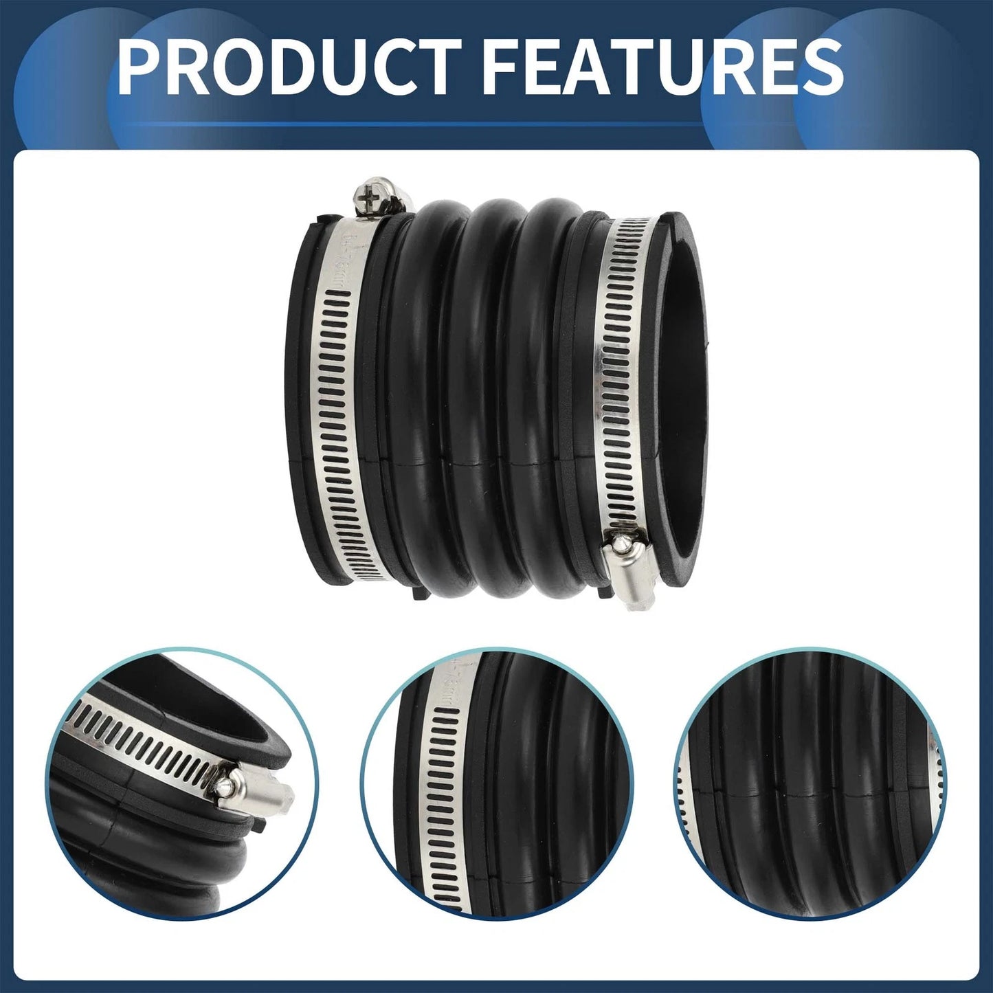 Car Intake Hose Tube with Clamps for Toyota Camry (2002-2006) - 1 x Black